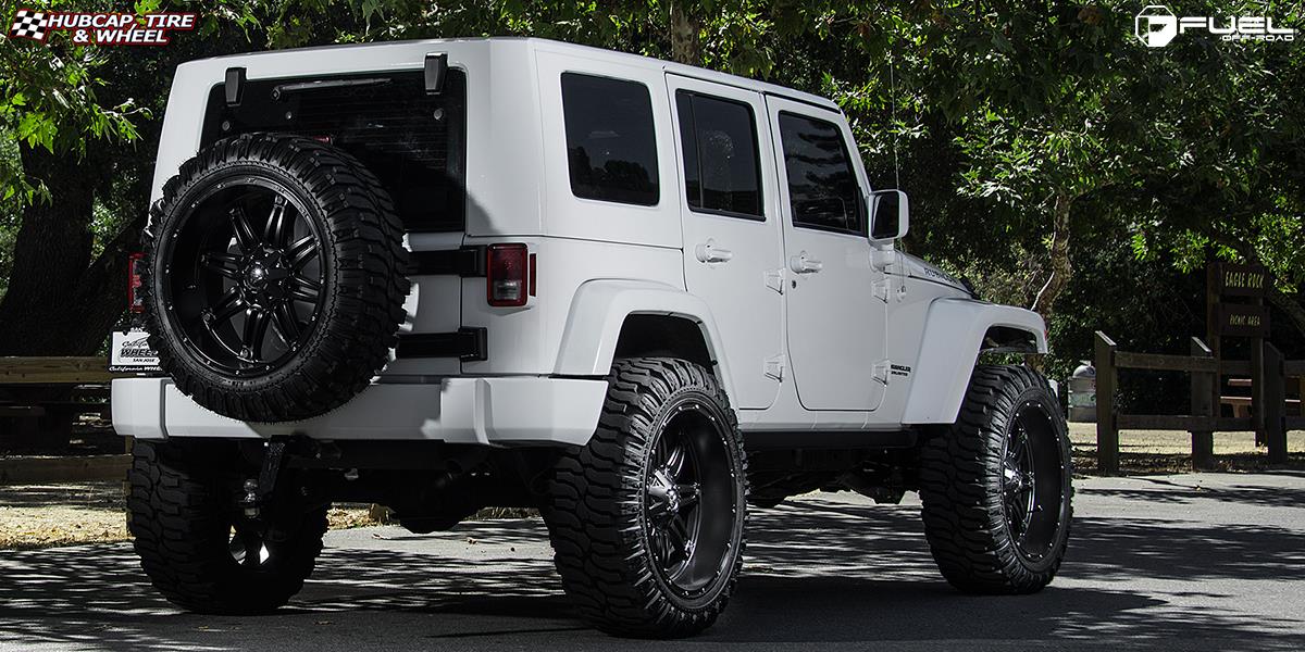 vehicle gallery/jeep wrangler fuel hostage d531 0X0  Matte Black wheels and rims